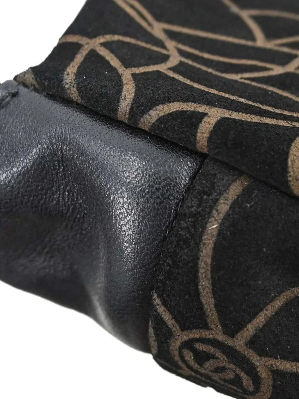 Chanel Black Suede Camellia Handbag NQ08437